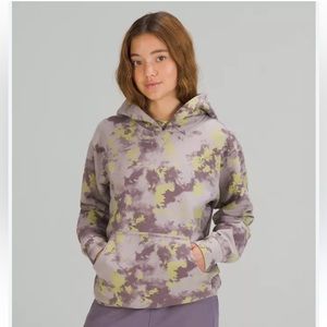 EUC💜Lululemon All Your Hoodie Size 12 Purple Green Tie Dye Print